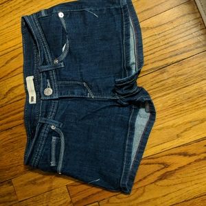Levi's super short stretch demim shorts
